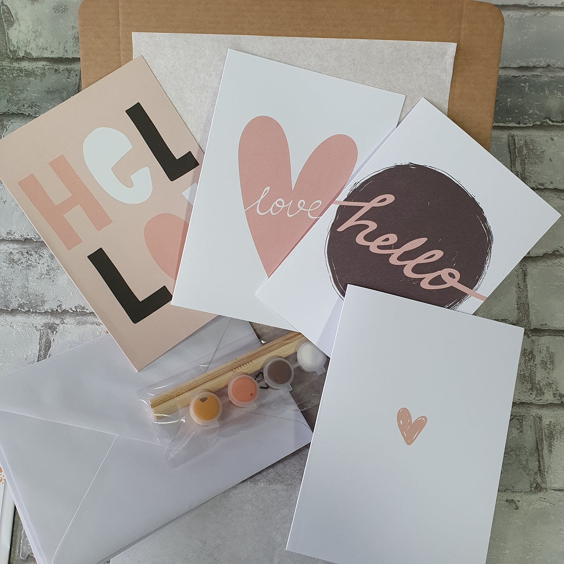 Dotting art - 4 Kaarten - Hello