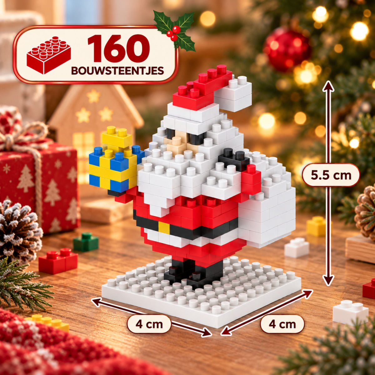 Nano blocks - Kerstman - 160 bouwblokjes