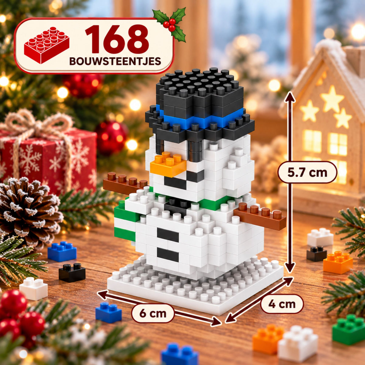 Nano blocks - Sneeuwpop - 168 bouwblokjes