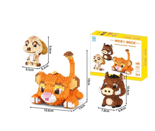 Nano blocks - Leeuwen welp - 1856 bouwblokjes