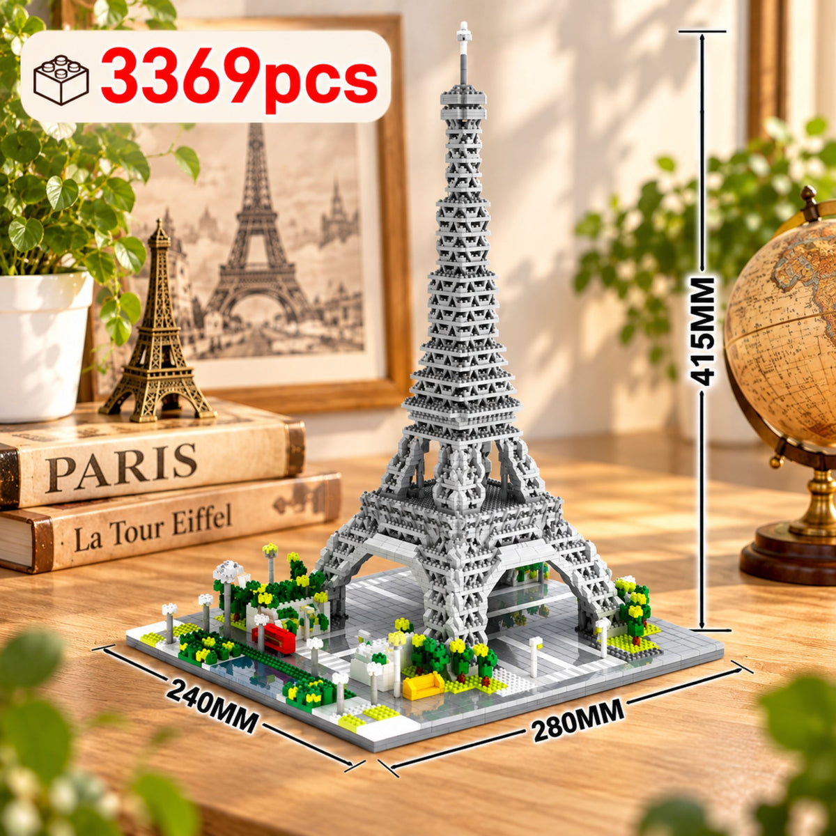 Nano blocks - Eiffeltoren - 3369 bouwblokjes