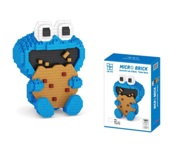 Nano blocks - Blauw monster - 618 bouwblokjes