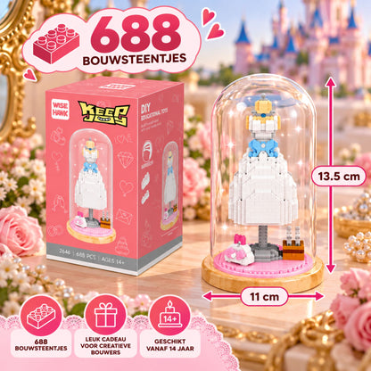 Nano blocks - Jurk in stolp - 688 bouwblokjes