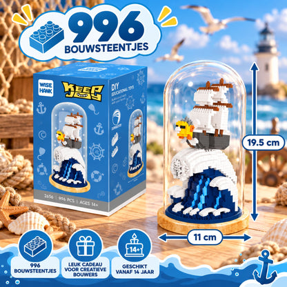 Nano blocks - Schip in stolp - 996 bouwblokjes