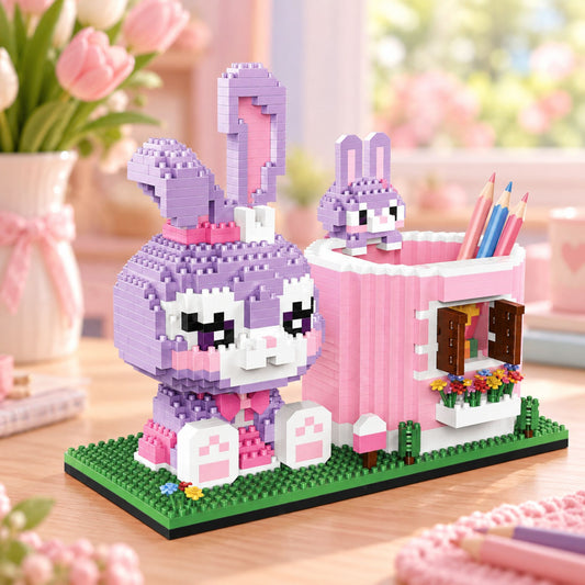 Nano blocks - Pennenbakje konijntje - 1598 bouwblokjes