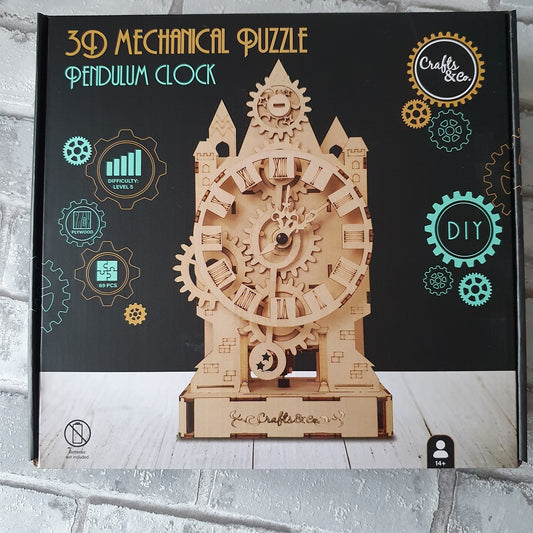 3d mechanical puzzel, pendulum clock