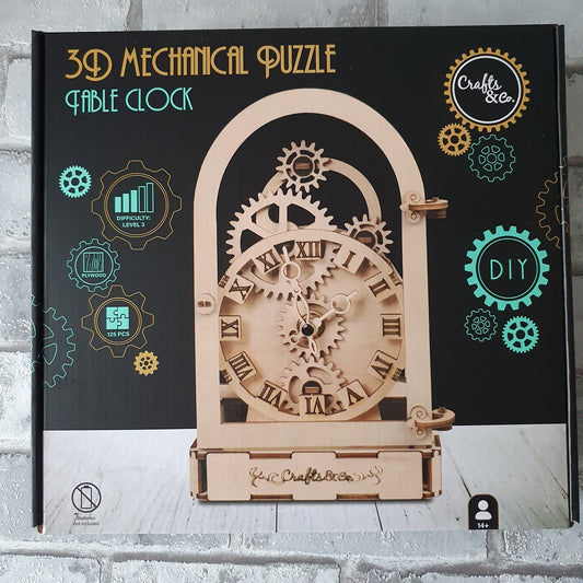 3D mechanical puzzle, table clock