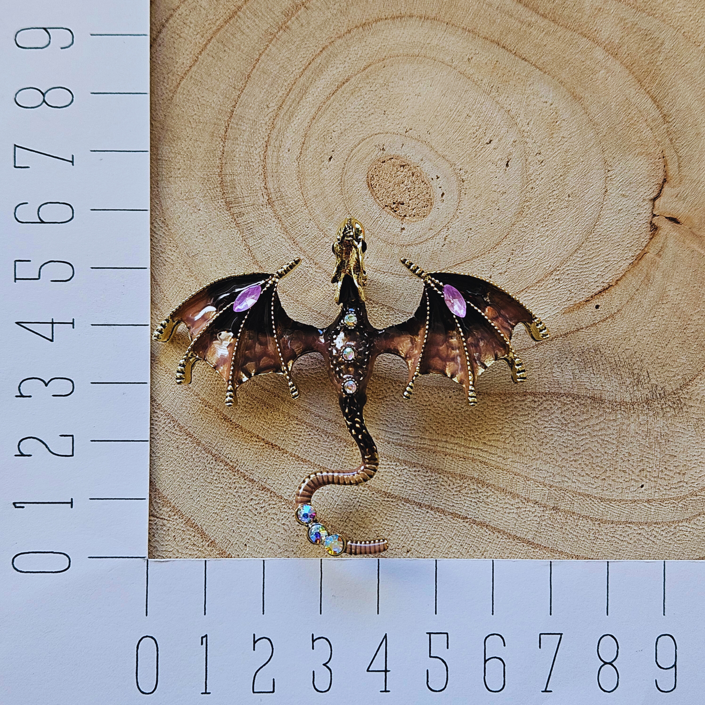 Broche - Bruine draak - Boeklovers