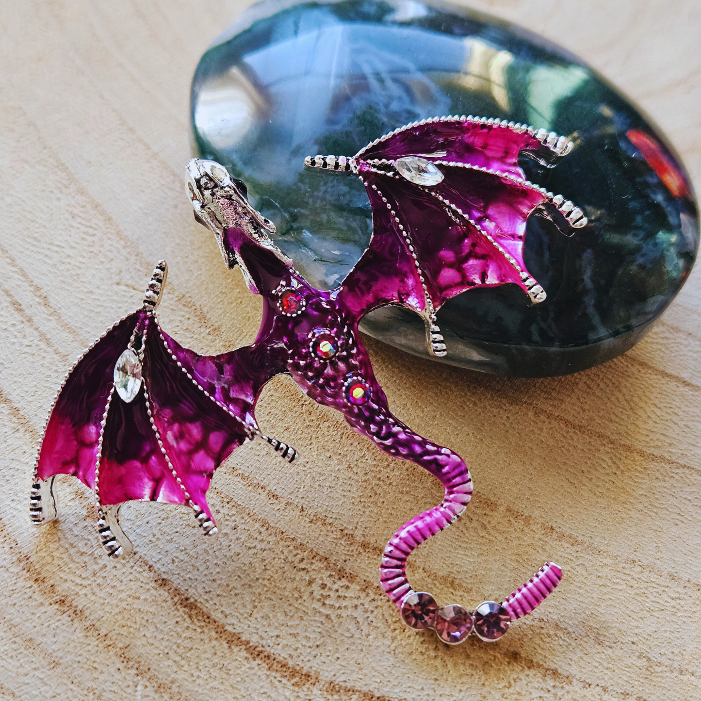 Broche - Paarse draak - Boeklovers