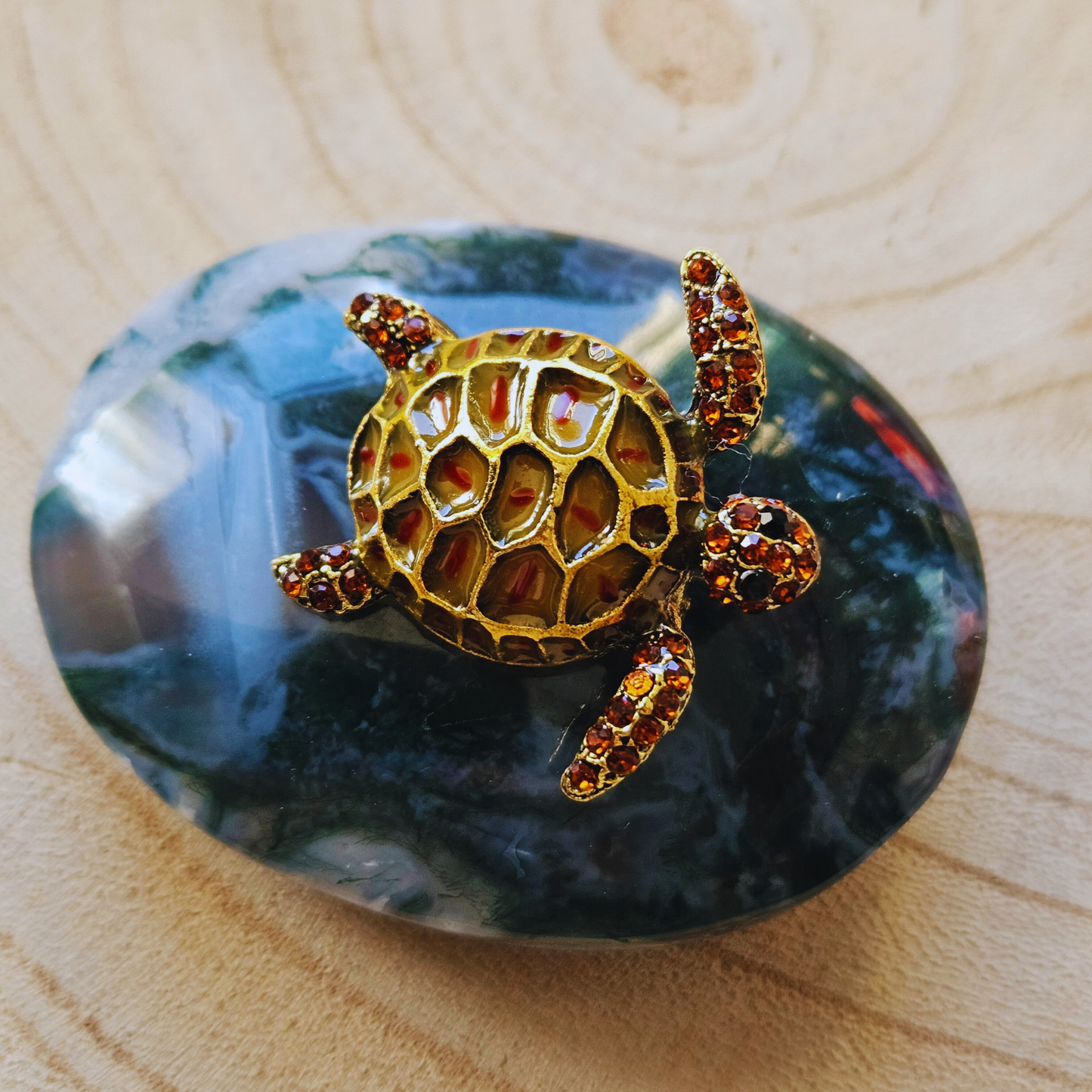 Broche - Bruine schildpad