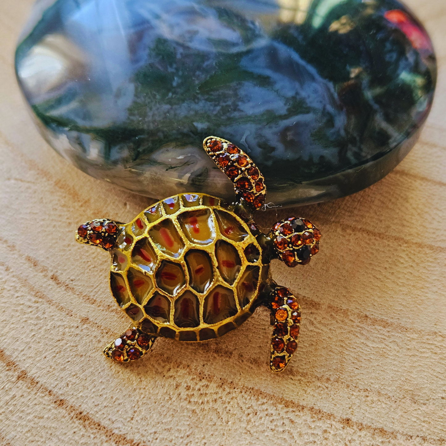 Broche - Bruine schildpad