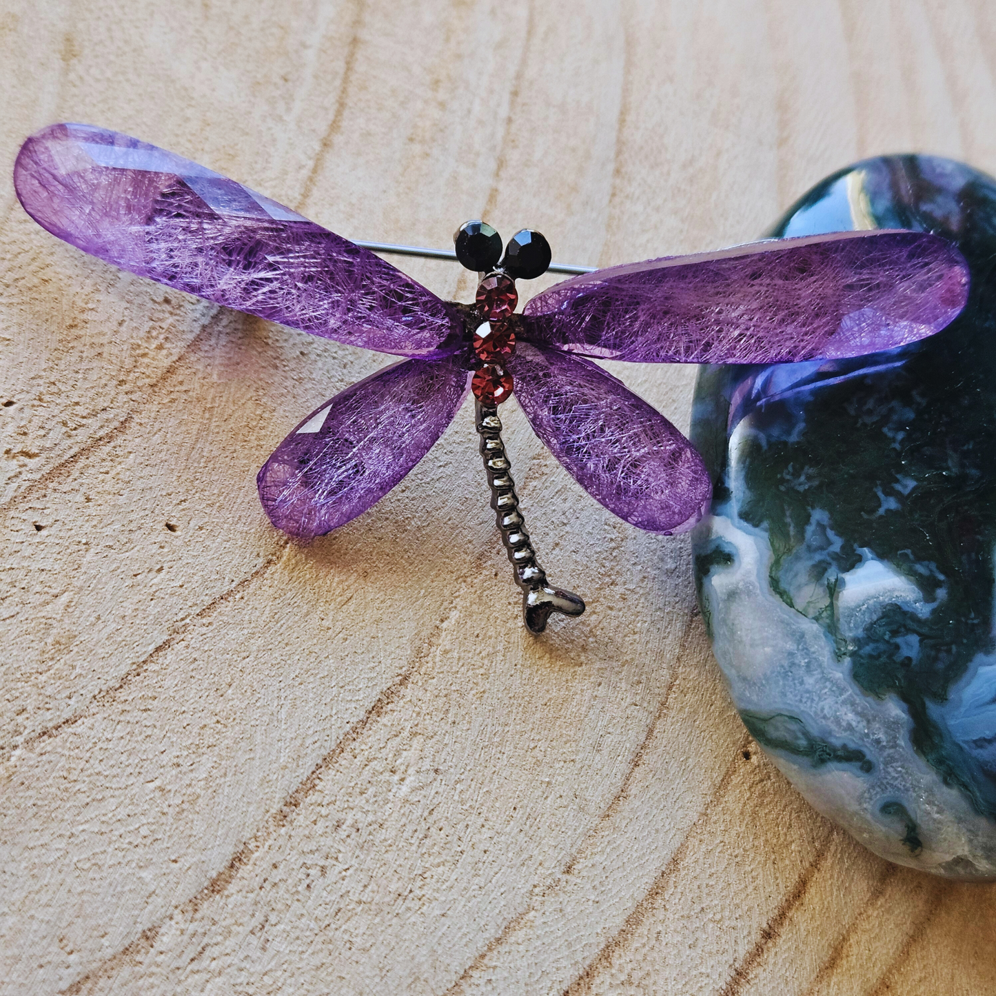 Broche - Libelle - Paars
