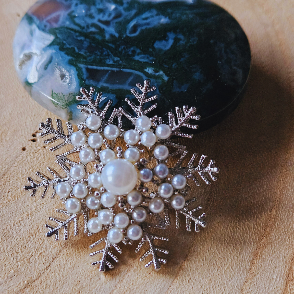 Broche - Sneeuwvlok - zilver