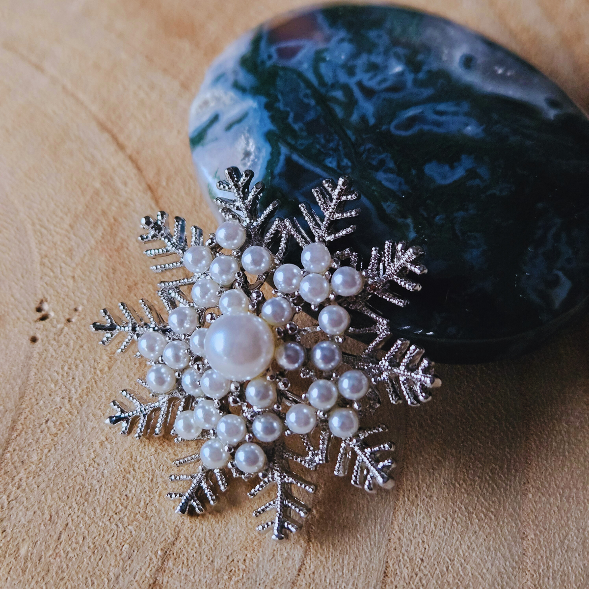 Broche - Sneeuwvlok - zilver
