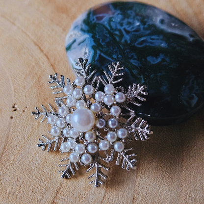 Broche - Sneeuwvlok - zilver