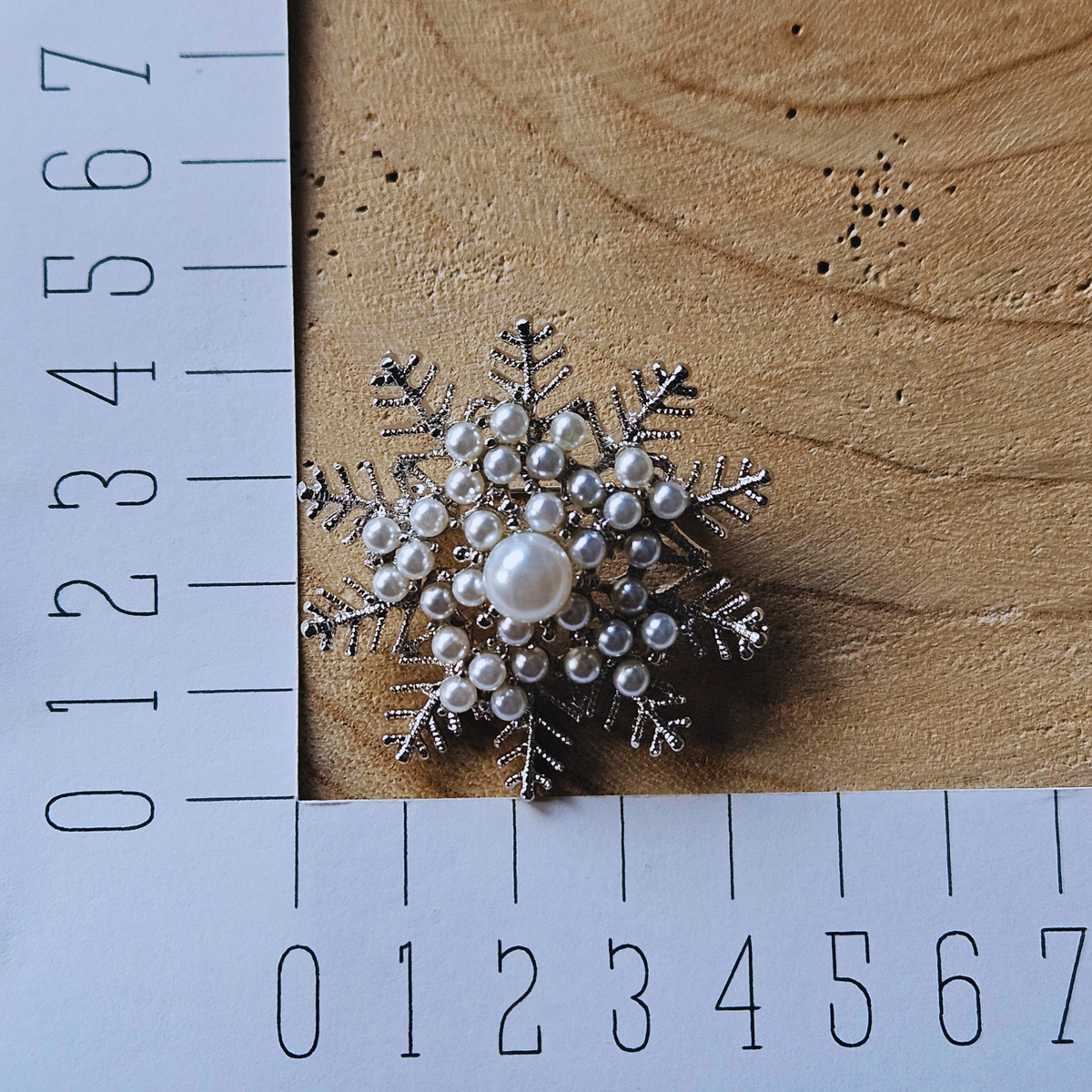 Broche - Sneeuwvlok - zilver
