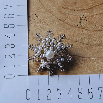 Broche - Sneeuwvlok - zilver