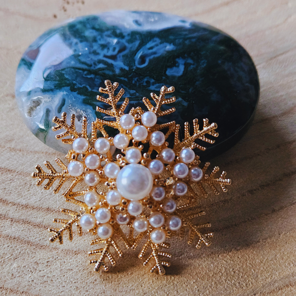 Broche - Sneeuwvlok - goud