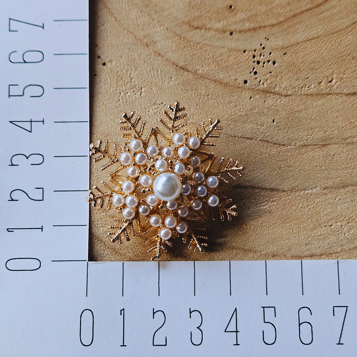 Broche - Sneeuwvlok - goud