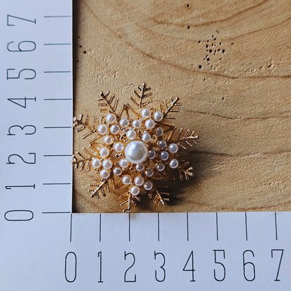 Broche - Sneeuwvlok - goud