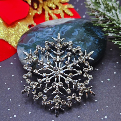 Broche - Sneeuwvlok - zilver