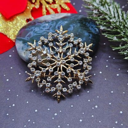 Broche - Sneeuwvlok - goud