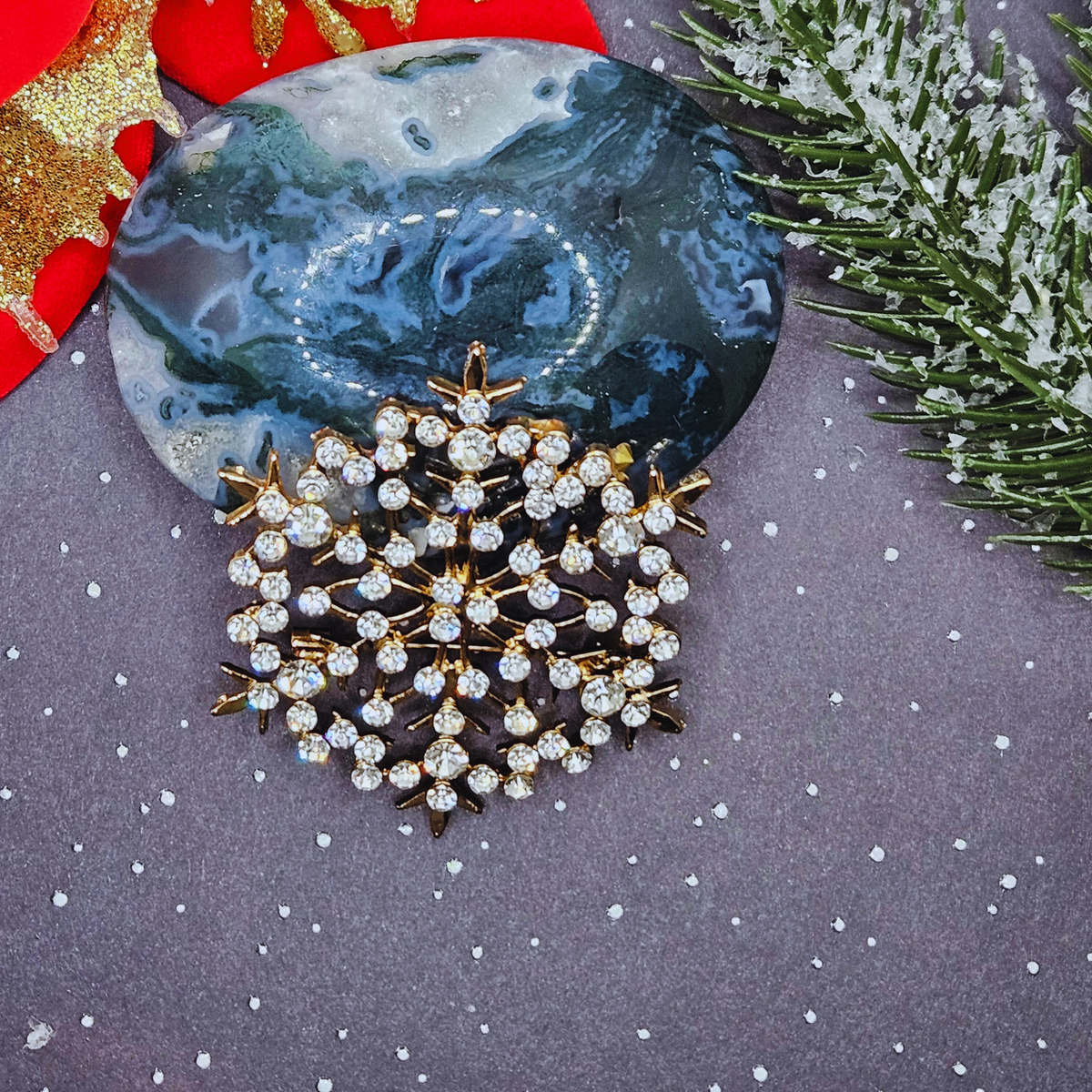 Broche - Sneeuwvlok - goud