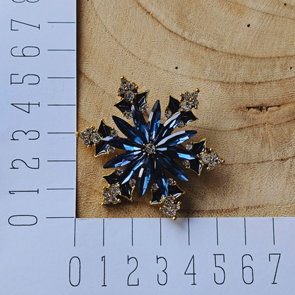 Broche - Sneeuwvlok - blauw