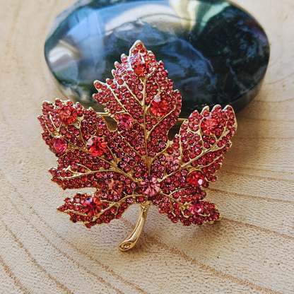 Broche - Blad - roze