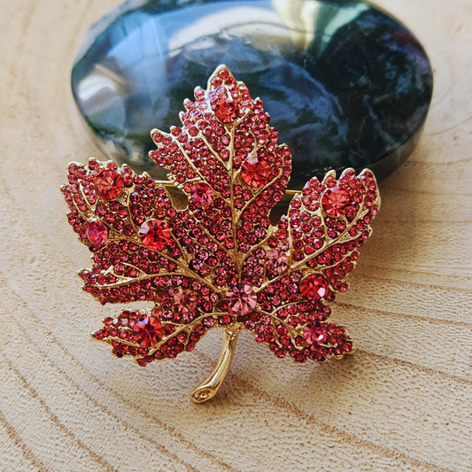 Broche - Blad - roze