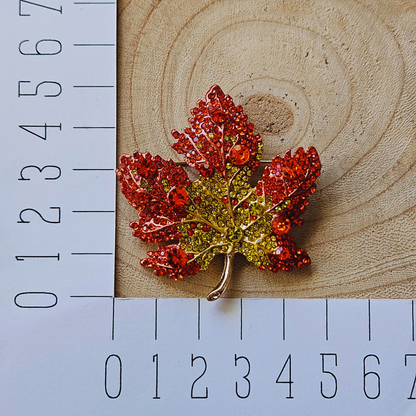 Broche - Blad - Geel oranje