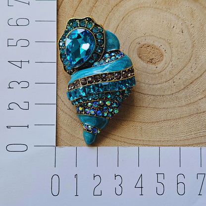 Broche - Blauwe schelp