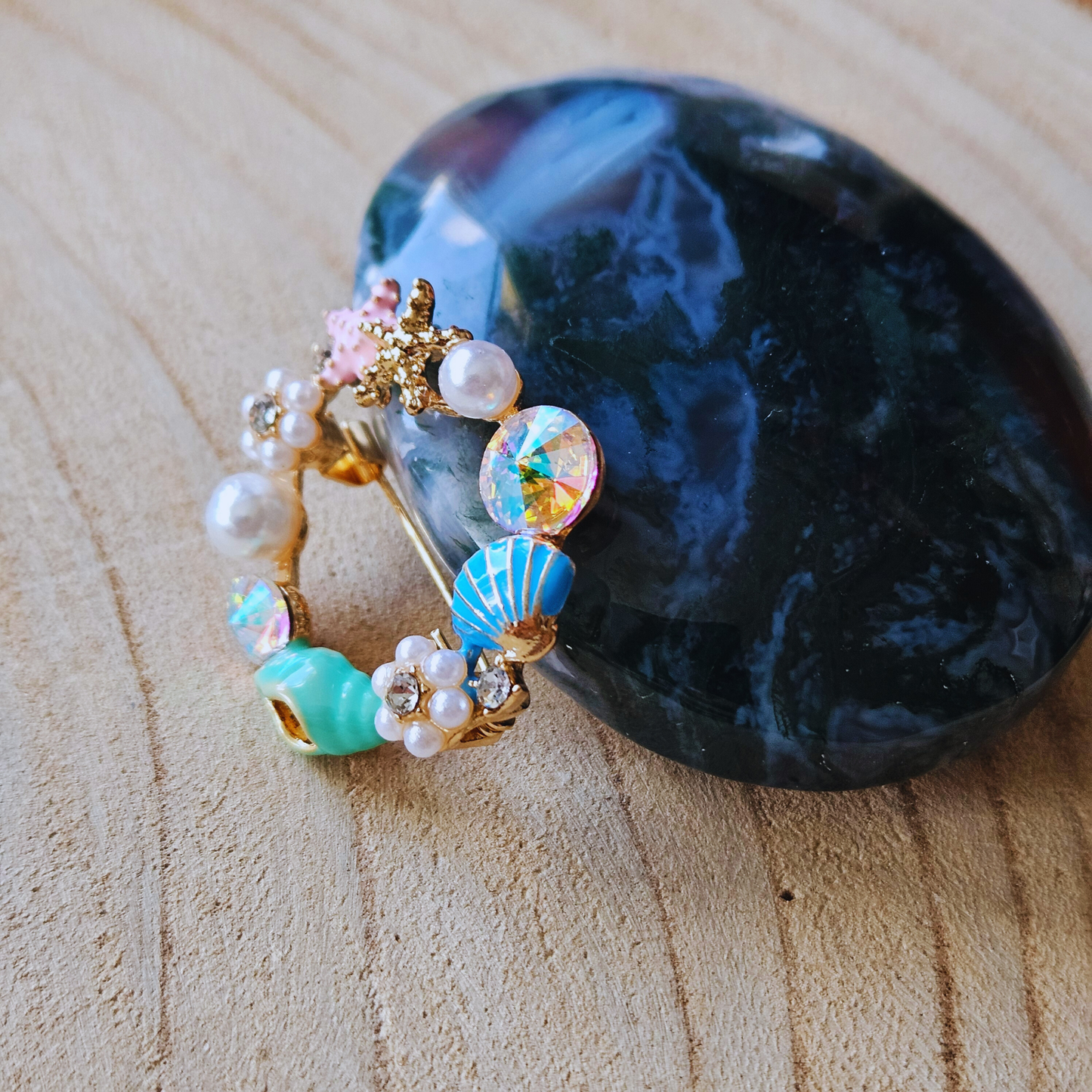 Broche - Schelpen krans