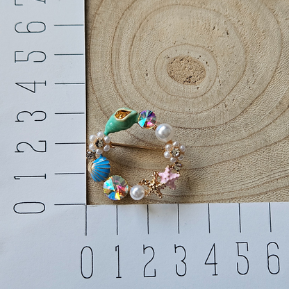 Broche - Schelpen krans