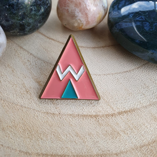 Enamel pin roze tipi