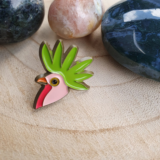 Enamel pin papegaai