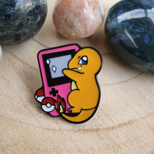 Enamel pin - Spelcomputer roze