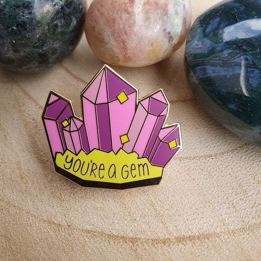 Enamel pin edelsteen you're a gem