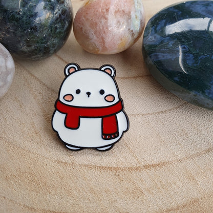 Enamel pin ijsbeer