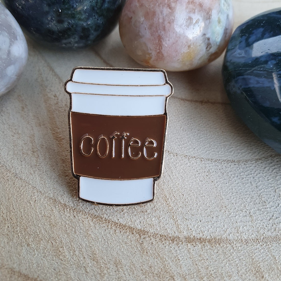 Enamel pin coffee cup