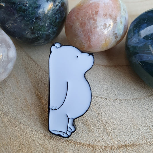 Enamel pin witte beer