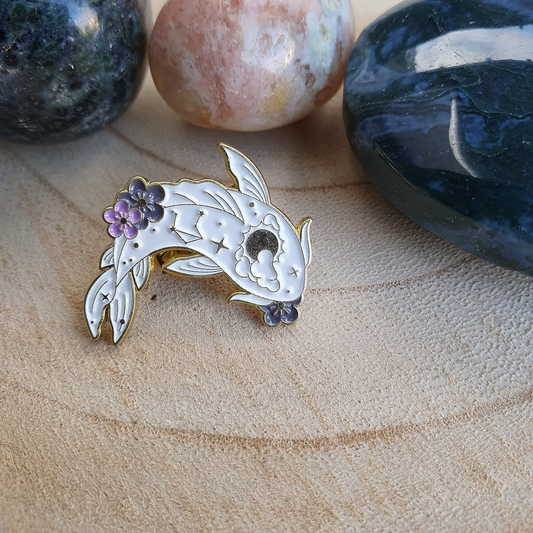 Enamel pin - Witte koi karper