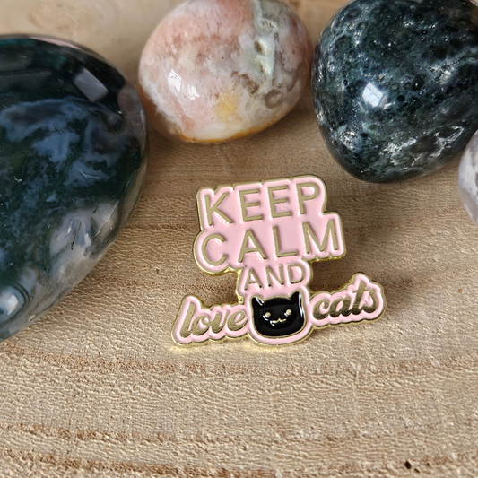 Enamel pin - Keep calm and love cats - Kittens