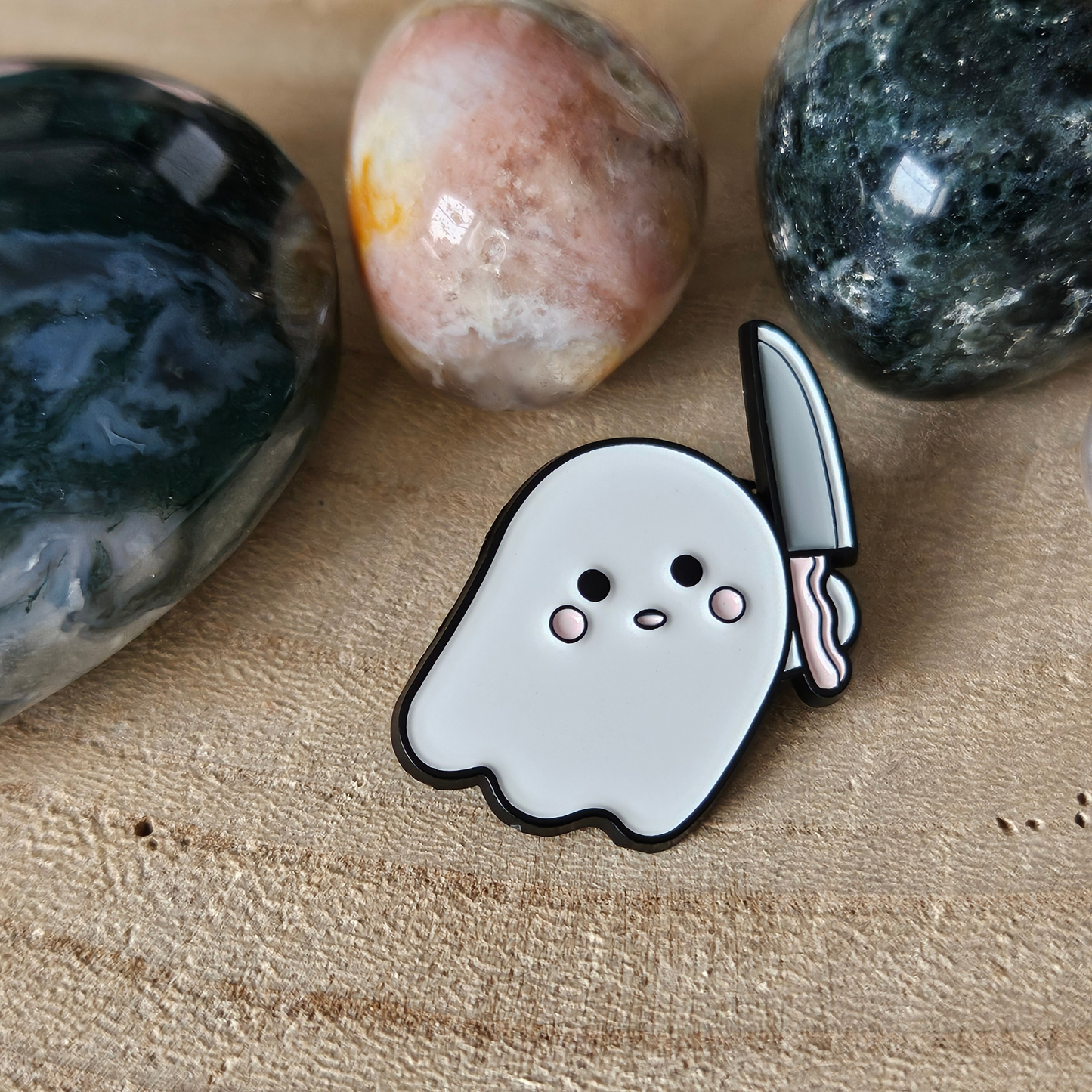 Enamel pin Spook met mes