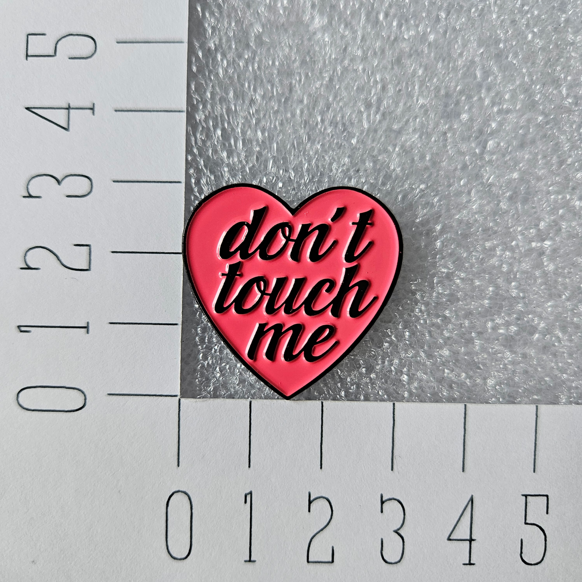 Hart Don't touch me enamel pin anti social