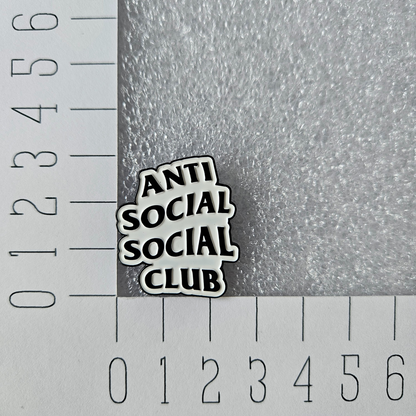 Anti social social club enamel pin