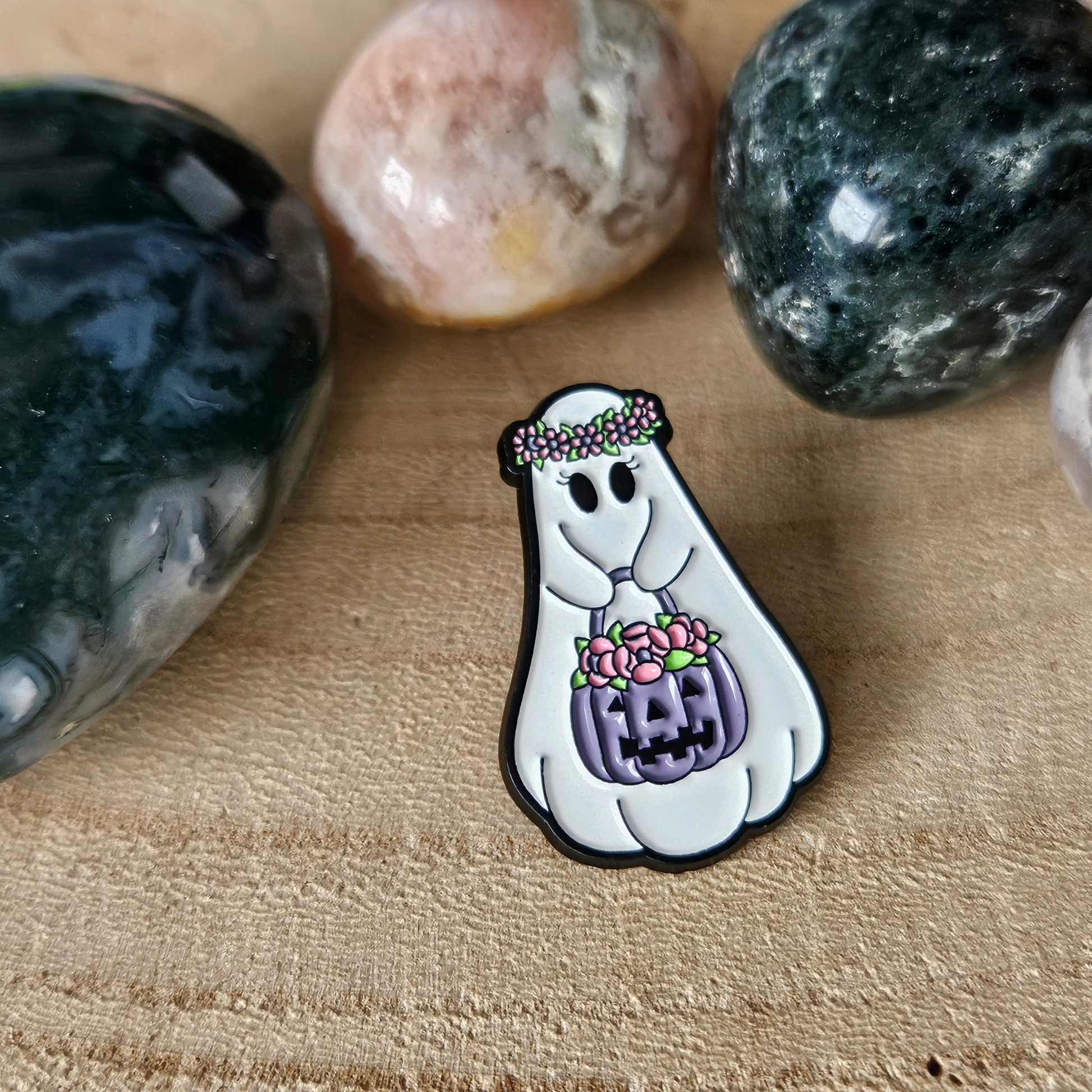 Enamel pin Spook met pompoen