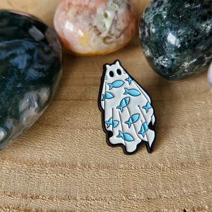 Enamel pin Spook met vissen