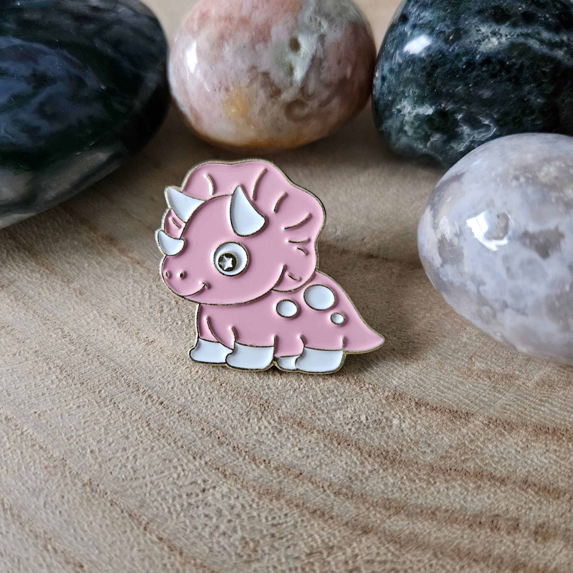 Enamel pin Dino triceratops baby