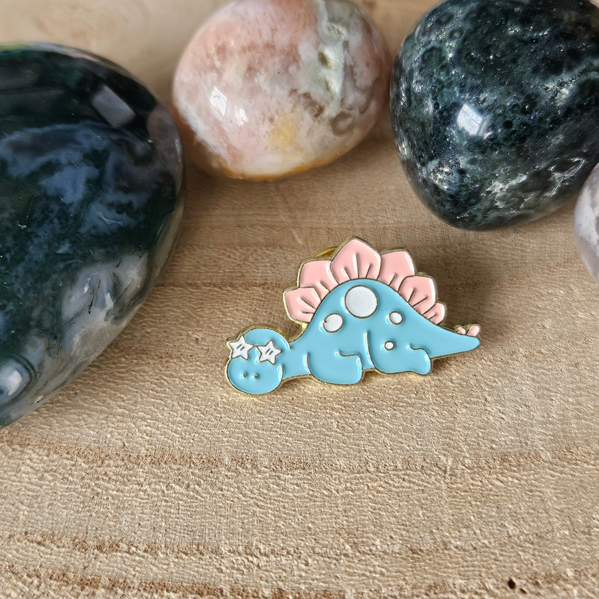 Enamel pin Dino stegosaurus baby